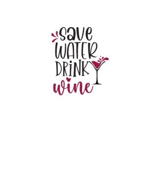 Save water drink wine minta szürke pólón
