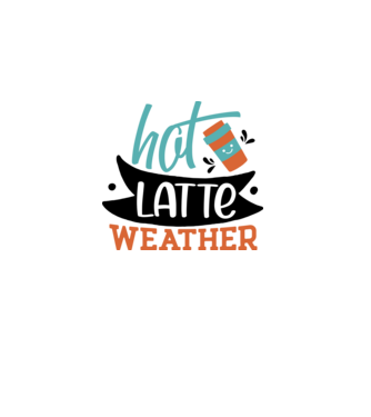 Hot latte weather minta fehér pólón