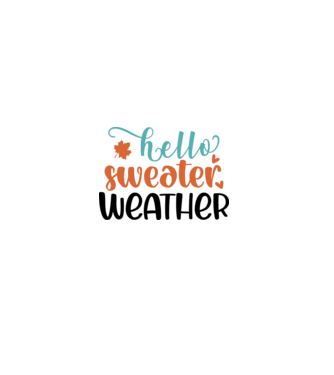 Hello sweater weather minta szürke pólón