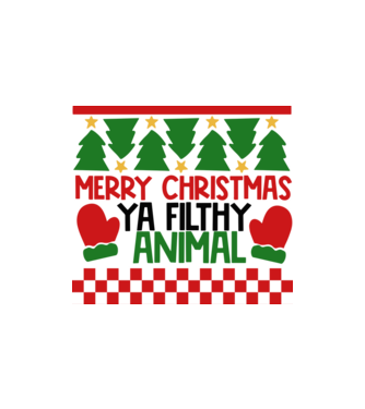 Merry Christmas Ya Filthy Animal minta homokszín pólón