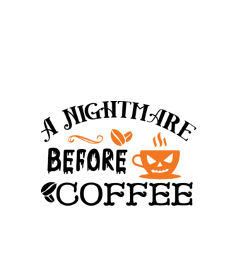 A nightmare before coffee minta fehér pólón