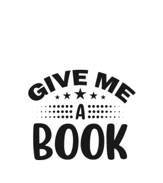 Give me a Book minta fehér pólón