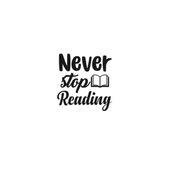 Never stop reading 2 minta fehér pólón