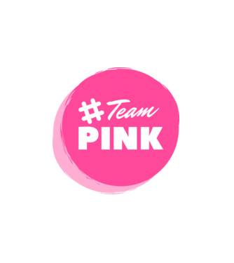 Team Pink minta fehér pólón