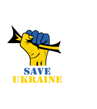 Save Ukraine minta fehér pólón