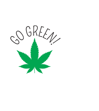 Go green minta fekete pólón