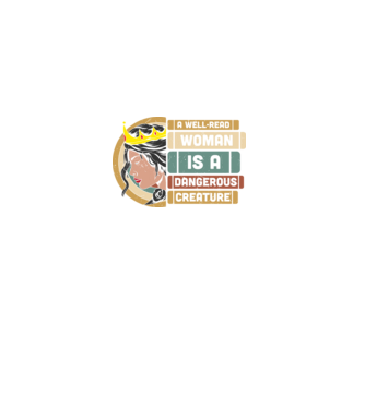 A Well-Read Woman Is minta fekete pólón