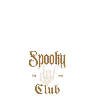 Spooky Club minta fehér pólón