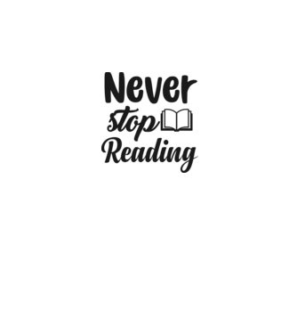 Never stop reading 2 minta fehér pólón