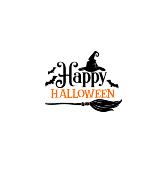HAPPY HALLOWEEN HAT minta fehér pólón