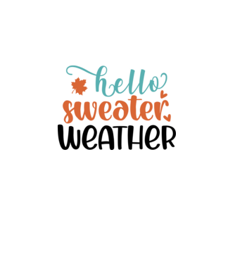 Hello sweater weather minta fehér pólón