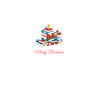 Merry bookmas minta fekete pólón