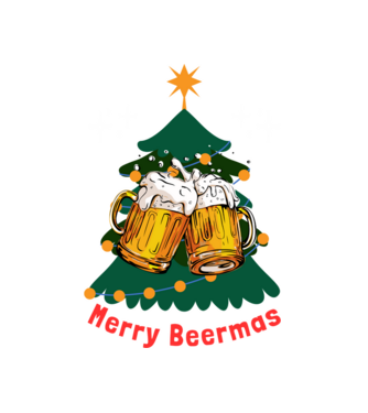 Merry Beermas minta fehér pólón
