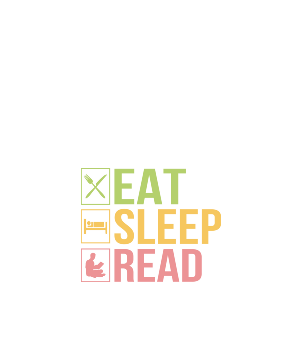 Eat Sleep Read minta sötétkék pólón