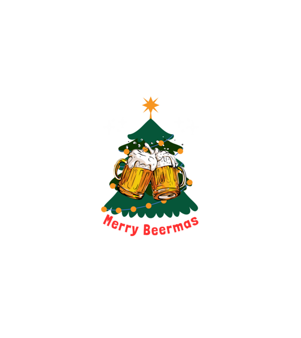 Merry Beermas minta szürke pólón