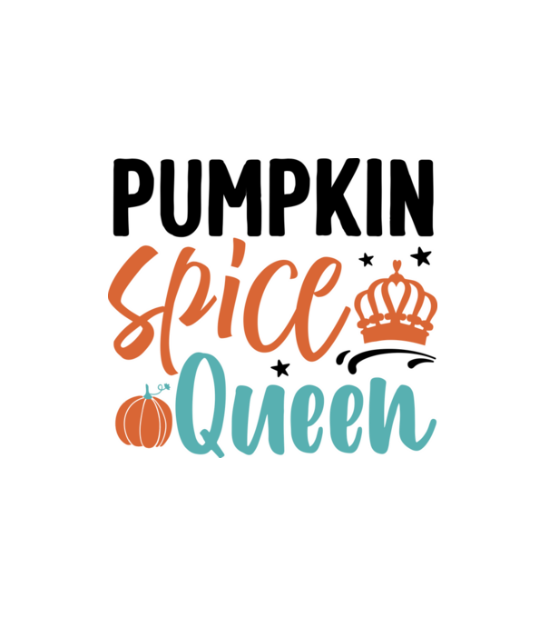 Pumpkin spice queen minta fehér pólón