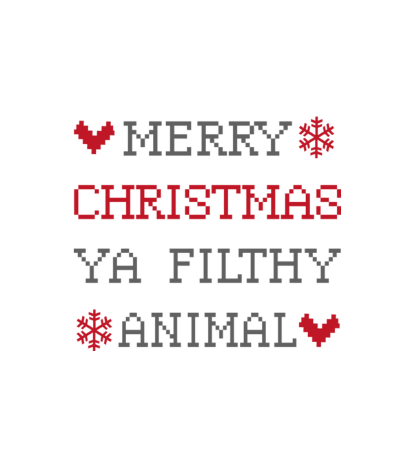 Merry Xmas Ya Filthy minta fehér pólón