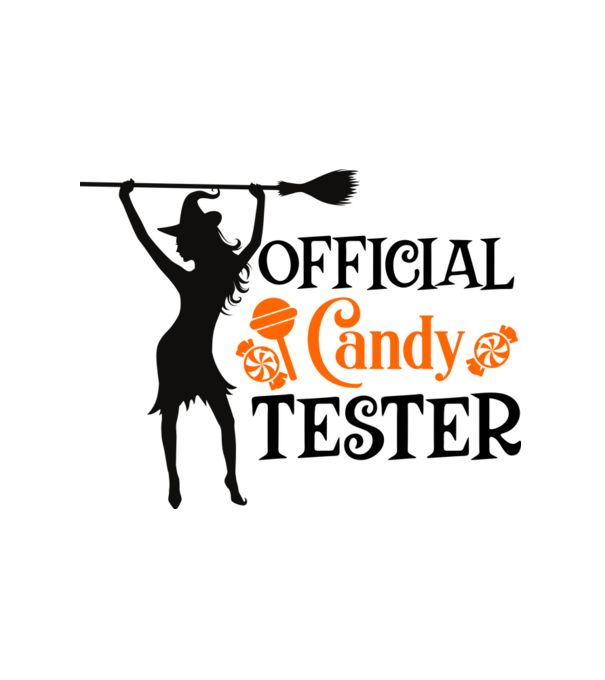 CANDY TESTER minta fehér pólón