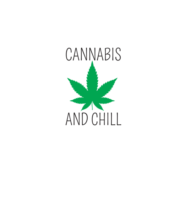 Cannabis and chill minta fehér pólón