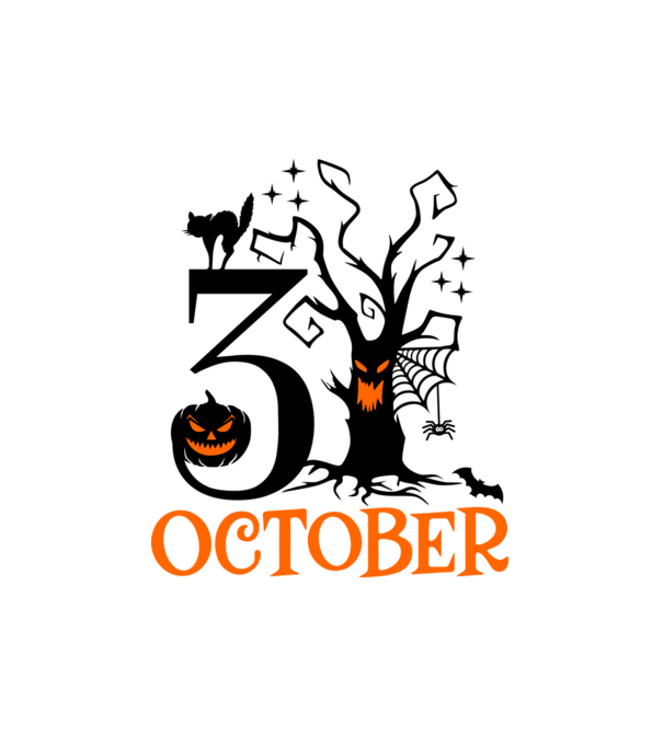 31ST OCTOBER CAT minta fehér pólón