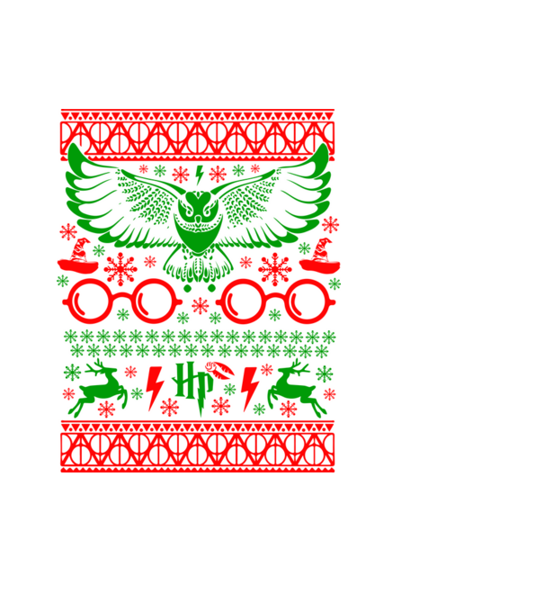 HP ugly sweater minta világoskék pólón