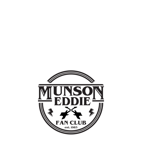 Eddie Munson Fan Club minta homokszín pólón