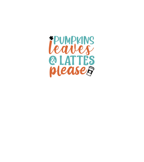 Pumpkins leaves and lattes please minta királykék pólón