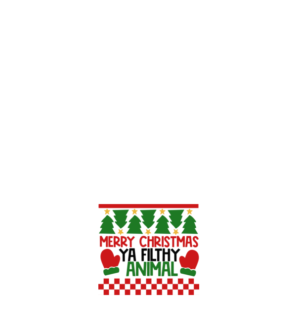 Merry Christmas Ya Filthy Animal minta világos rózsaszín pólón