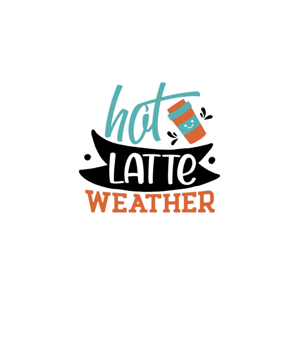 Hot latte weather minta szürke pólón