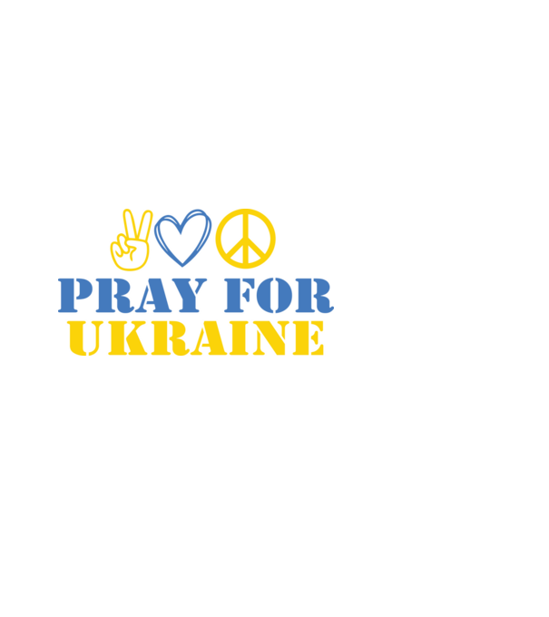 Pray for Ukraine minta fehér pólón