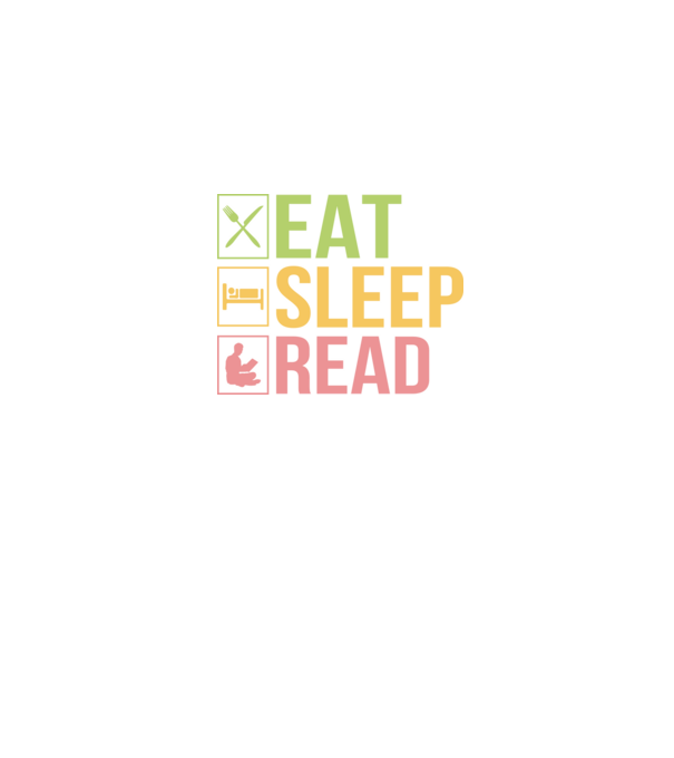 Eat Sleep Read minta sötétkék pólón
