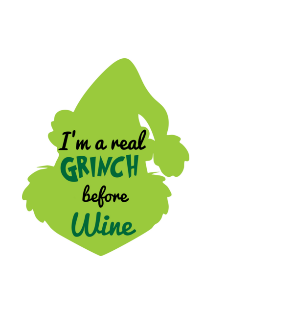 grinch before wine minta fekete pólón