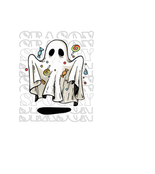 Spooky season minta fekete pólón