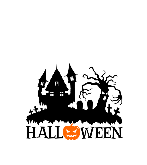 HALLOWEEN HOUSE minta almazöld pólón