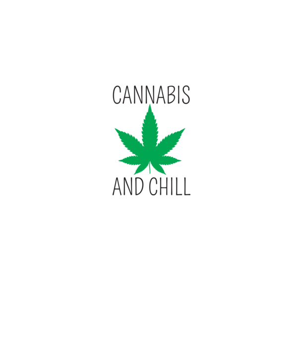 Cannabis and chill minta szürke pólón