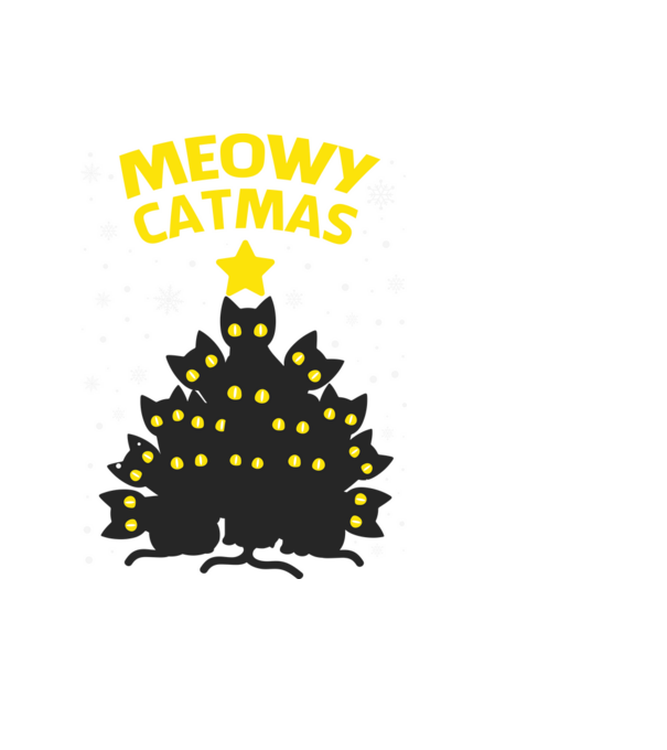 Meowy Catmas minta piros pólón