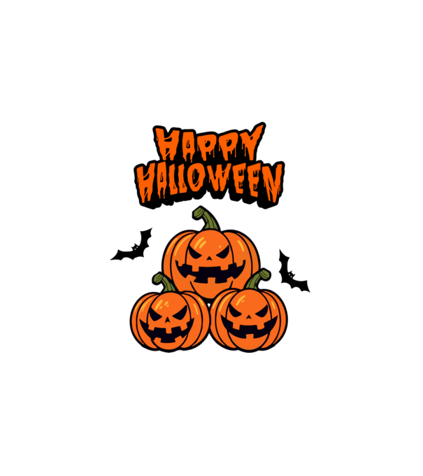 Happy Halloween minta fehér pólón