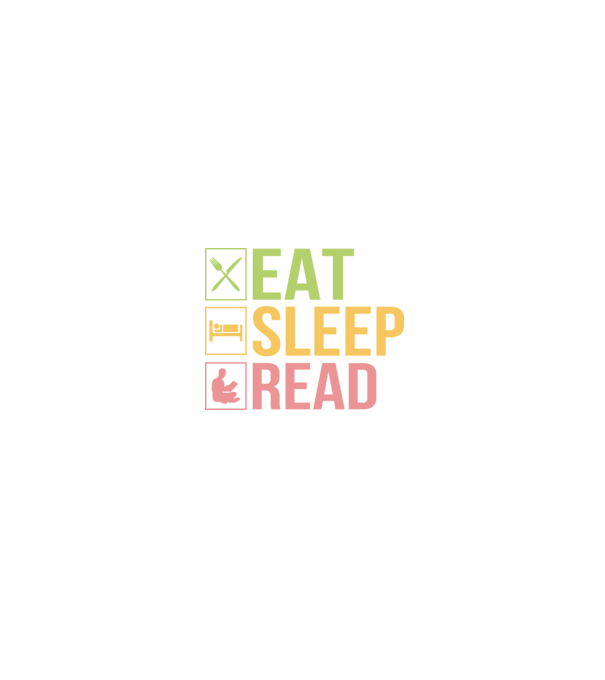 Eat Sleep Read minta fekete pólón