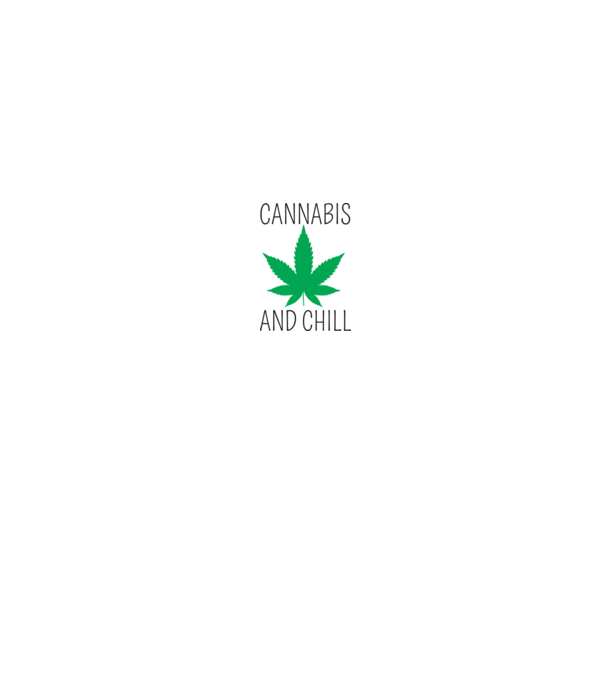 Cannabis and chill minta fehér pólón