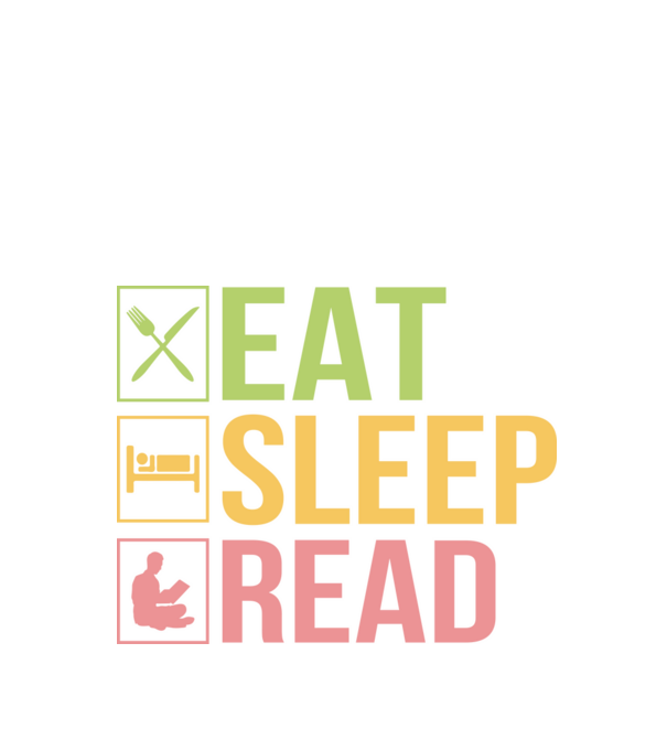 Eat Sleep Read minta fekete pólón
