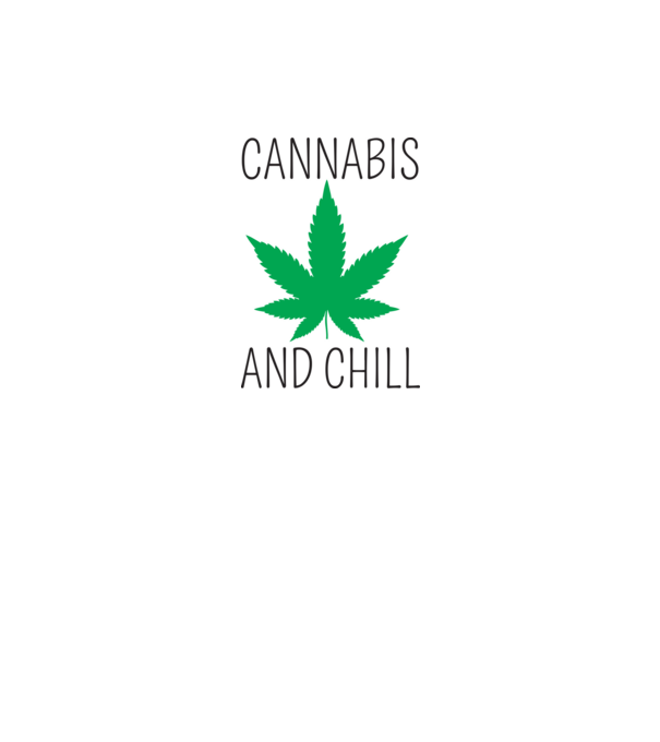 Cannabis and chill minta fehér pólón