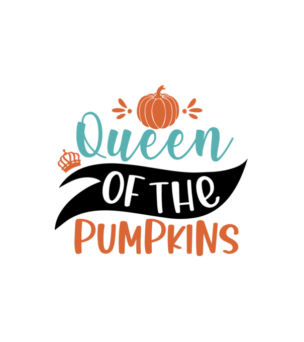 Queen of the pumpkins minta fehér pólón