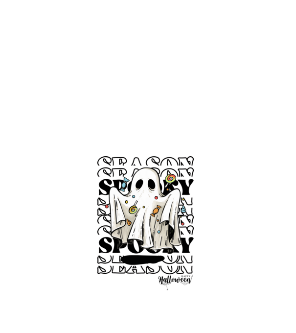 Spooky Season minta fehér pólón