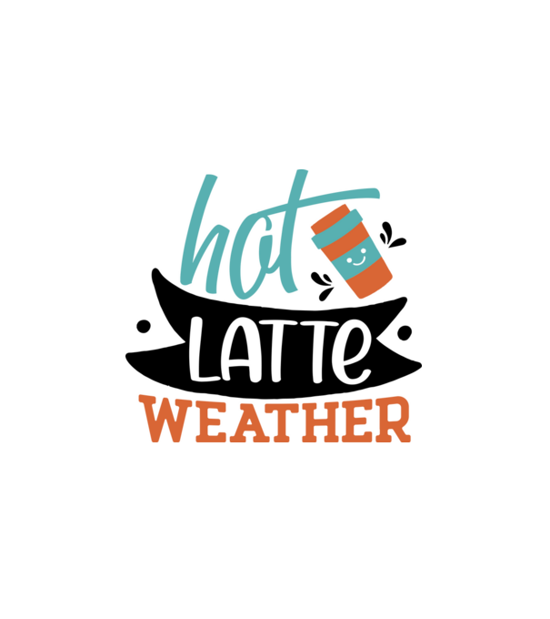 Hot latte weather minta fehér pólón