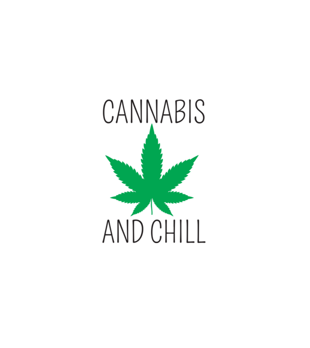 Cannabis and chill minta fehér pólón