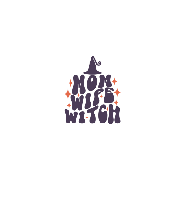 Mom Wife Witch minta fehér pólón