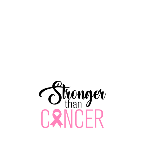 Stronger than Cancer minta fehér pólón