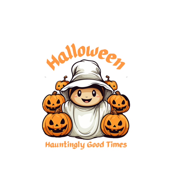 Halloween minta fehér pólón