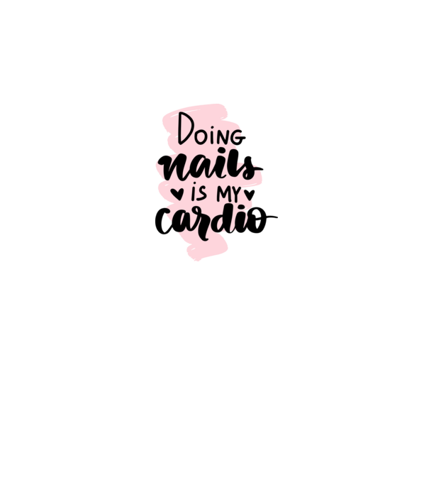 Doing nails is my cardio minta szürke pólón