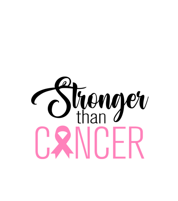 Stronger than Cancer minta fehér pólón
